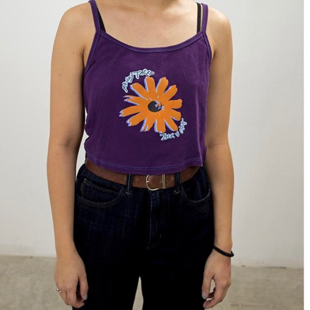 HOT LAVA daisy crop tank *made in USA
